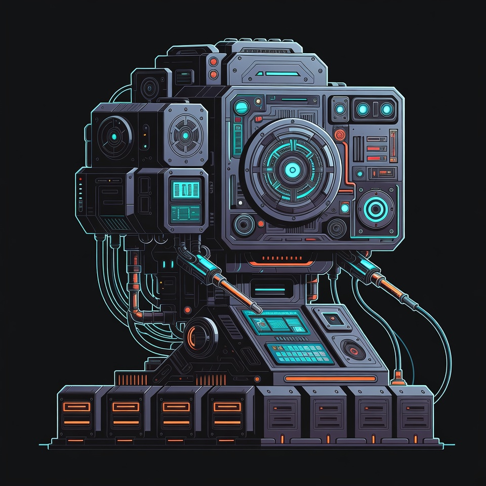 Futuristic Cyberpunk Robot Camera Futuristic Cyberpunk Robot Camera