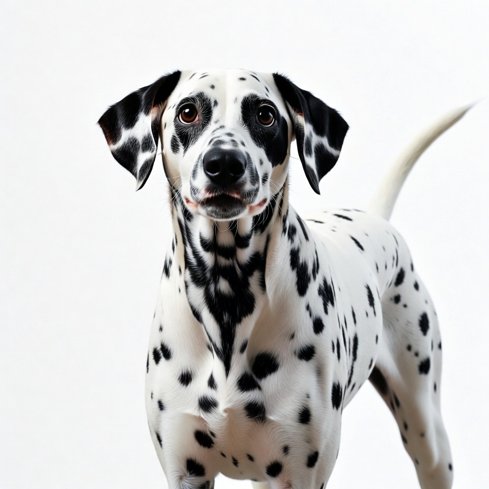 Dalmatian dog on white background Dalmatian dog on white background