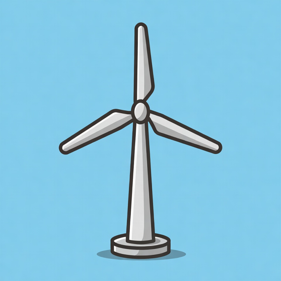 Wind Turbine Illustration Wind Turbine Illustration