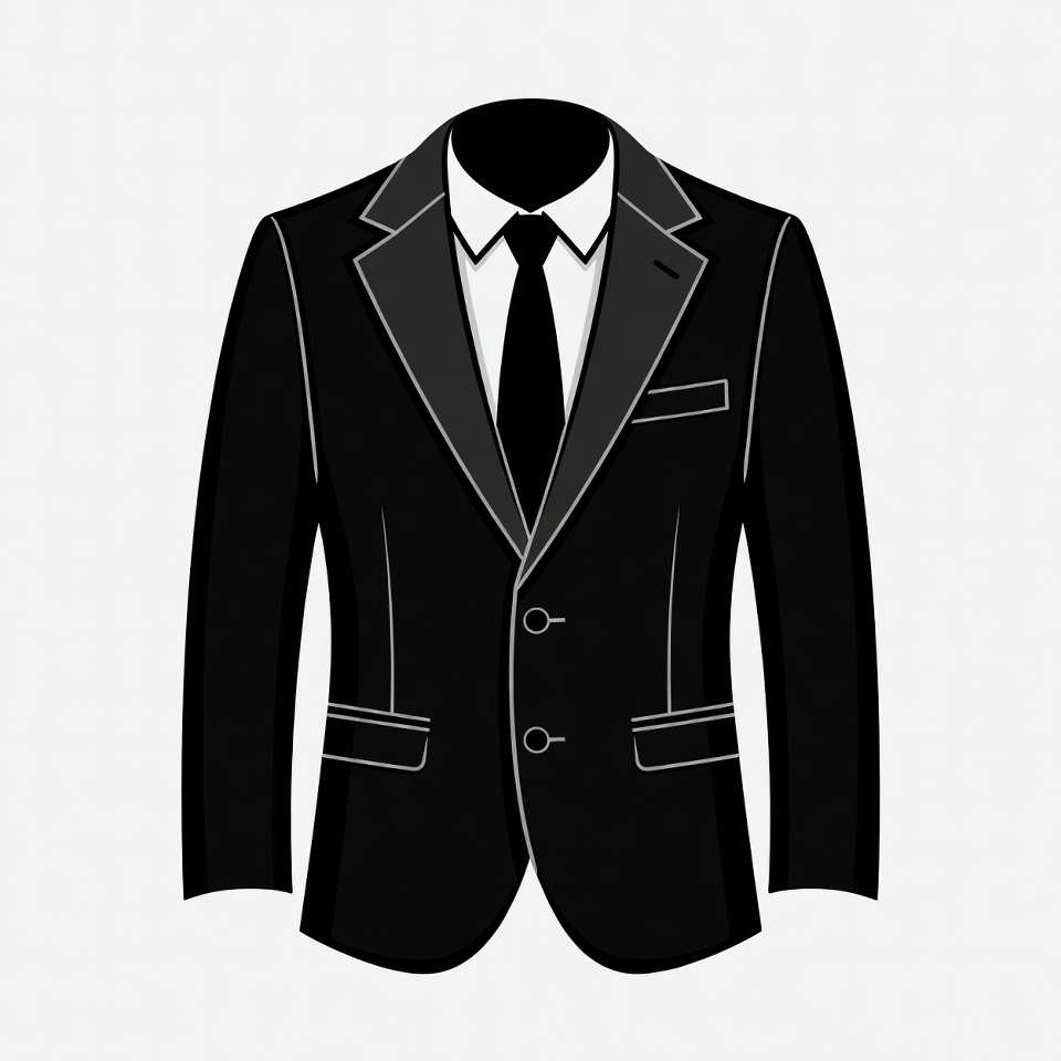 Black Tuxedo Suit Illustration Black Tuxedo Suit Illustration