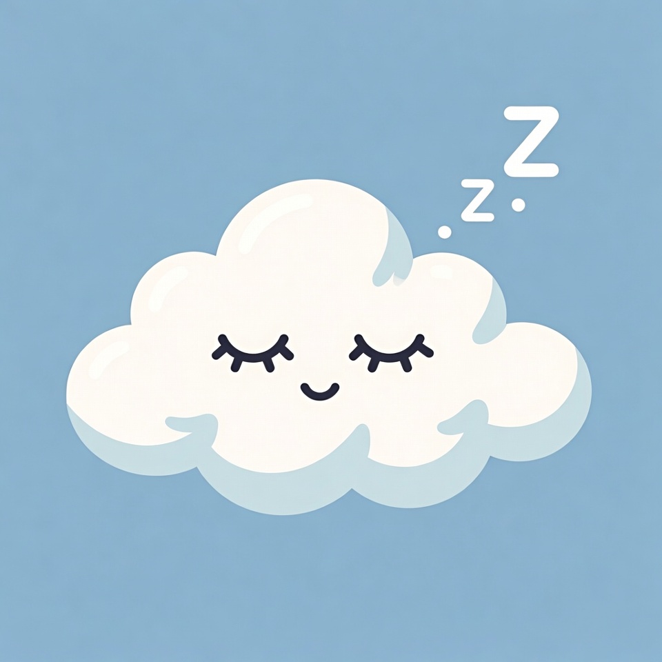 Cute sleeping cloud illustration Cute sleeping cloud illustration