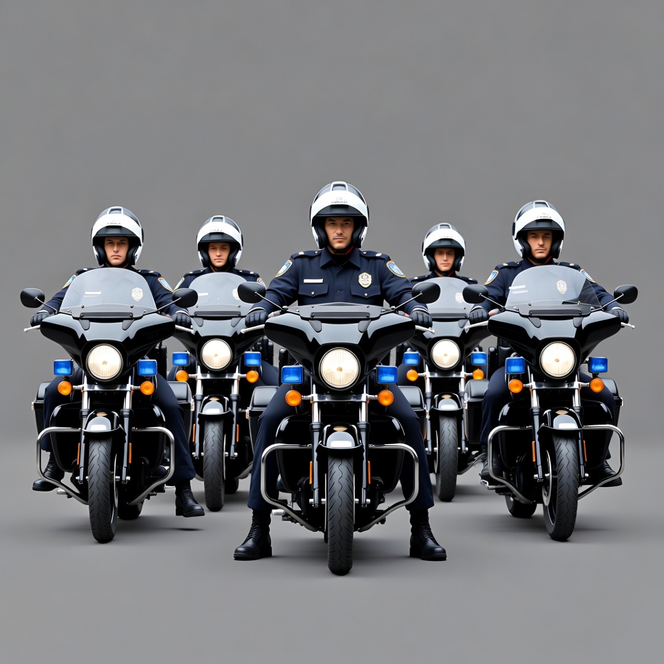 Police officers on motorcycles Police officers on motorcycles