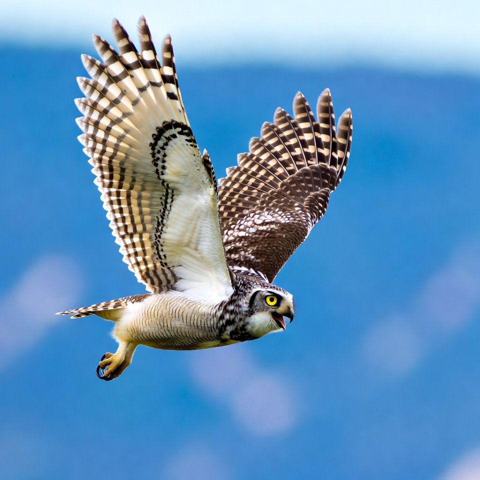 Flying Barred Owl in Flight Flying Barred Owl in Flight