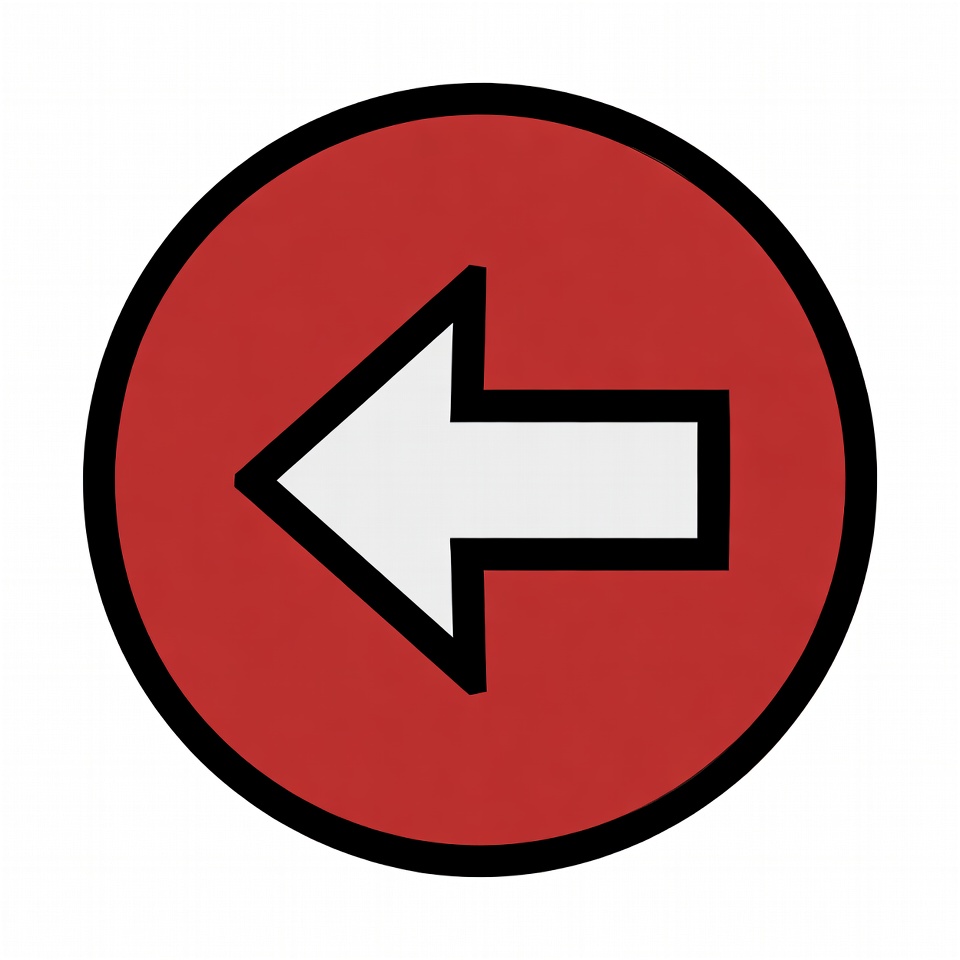 Red Circle Left Arrow Icon Red Circle Left Arrow Icon