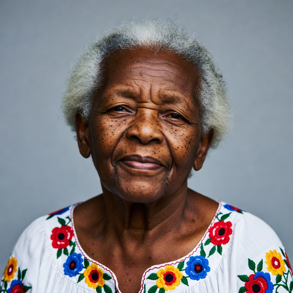 Elderly African woman smiling Elderly African woman smiling