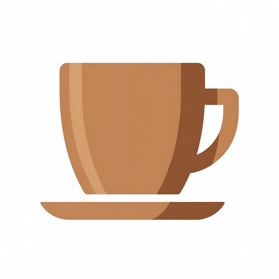 Brown teacup with saucer Brown teacup with saucer