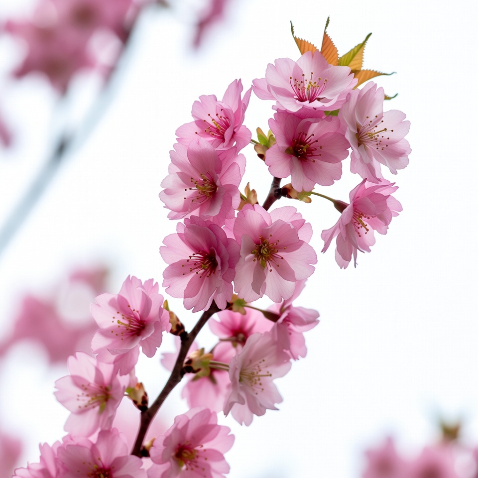 Pink Cherry Blossom Branch Pink Cherry Blossom Branch