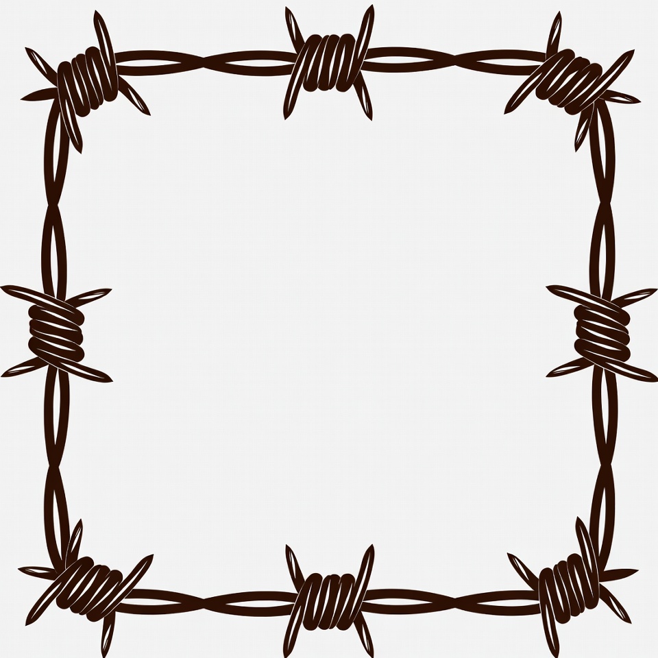 Barbed Wire Border Illustration Barbed Wire Border Illustration