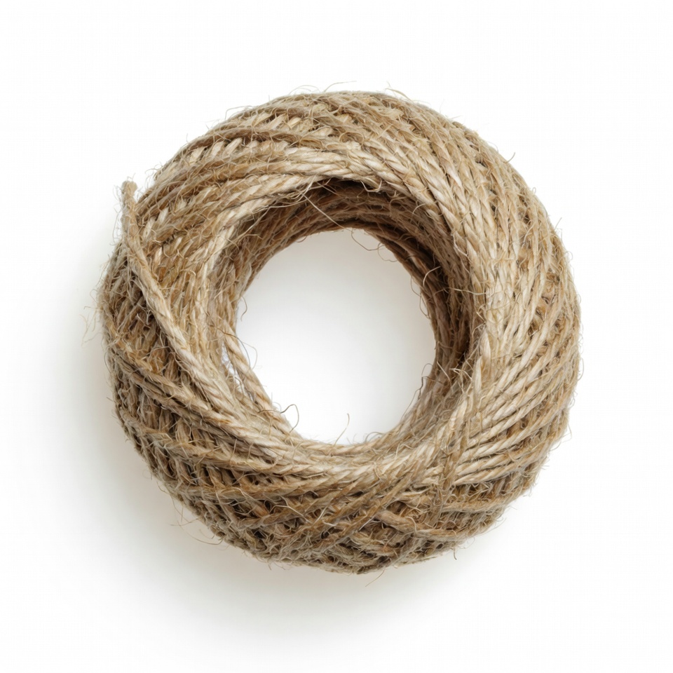 Coiled Twine on White Background Coiled Twine on White Background