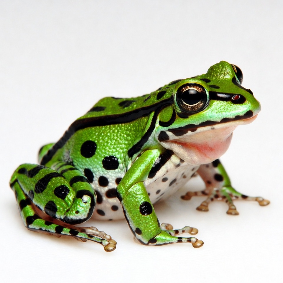 Green tree frog on white background Green tree frog on white background