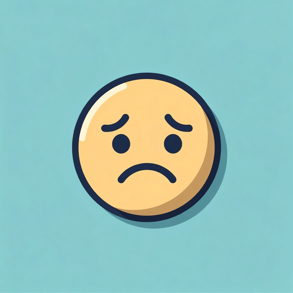 Sad yellow emoji face Sad yellow emoji face