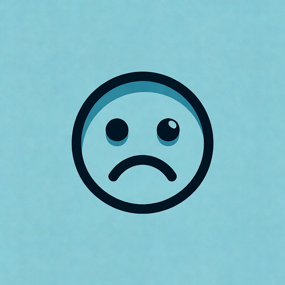 Sad face emoji illustration Sad face emoji illustration
