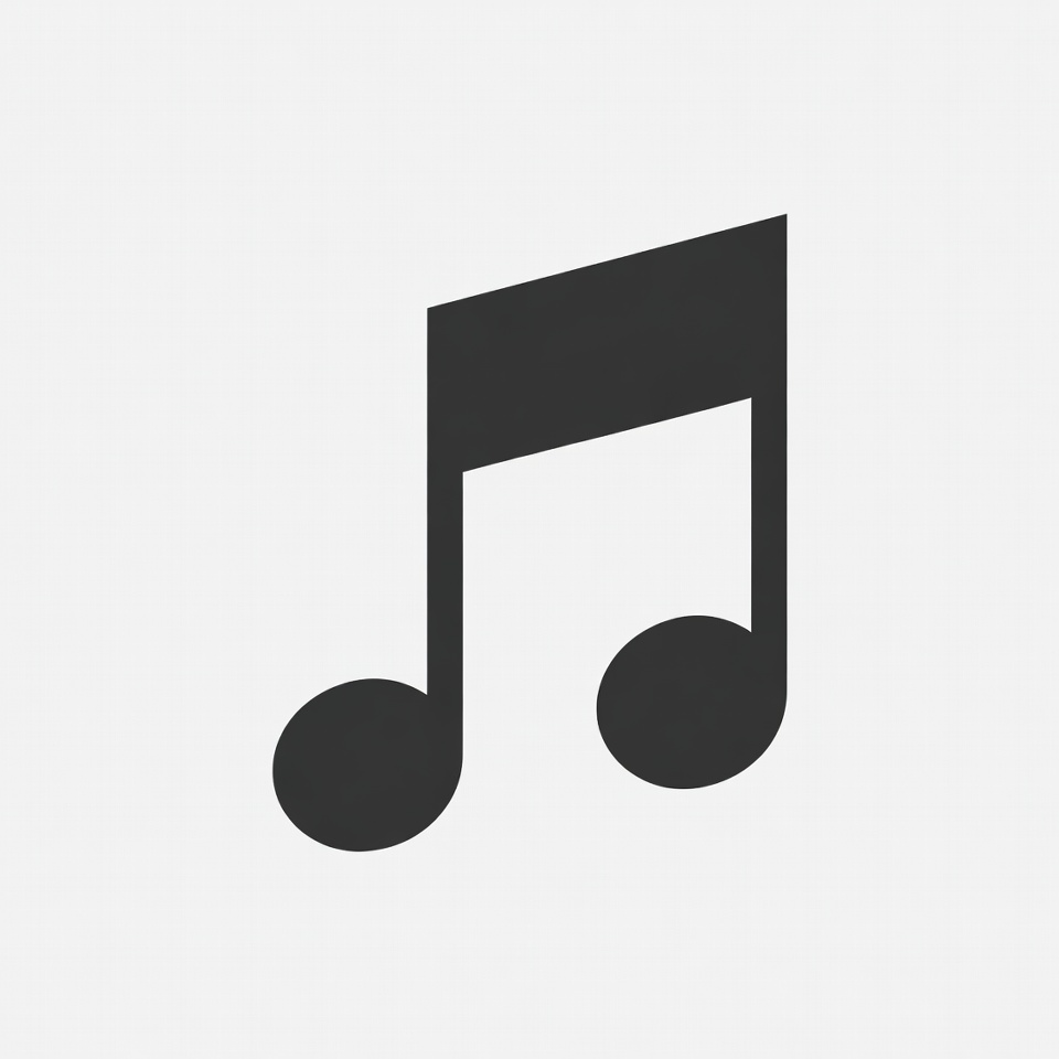 Black Music Note Icon Black Music Note Icon