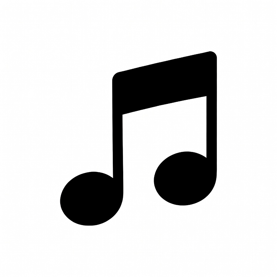 Black Music Note Icon Black Music Note Icon