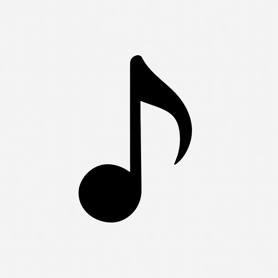 Black Music Note Icon Black Music Note Icon