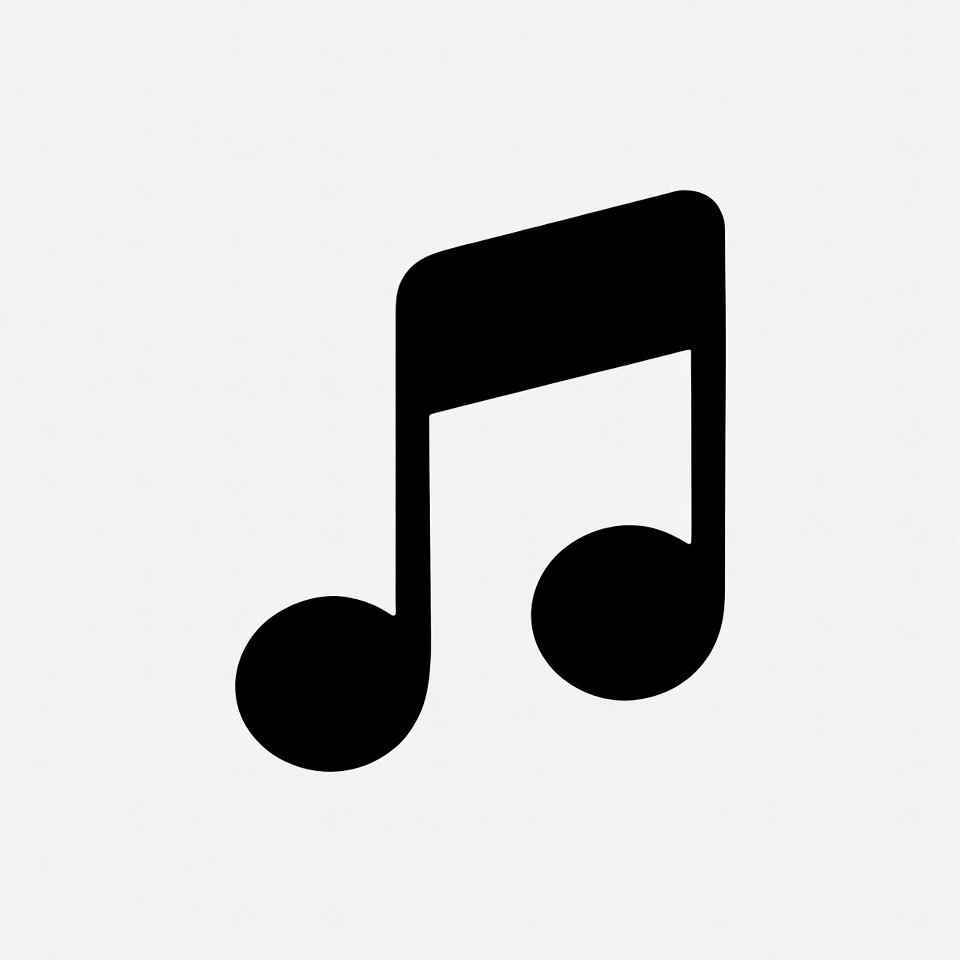Black Music Note Icon Black Music Note Icon