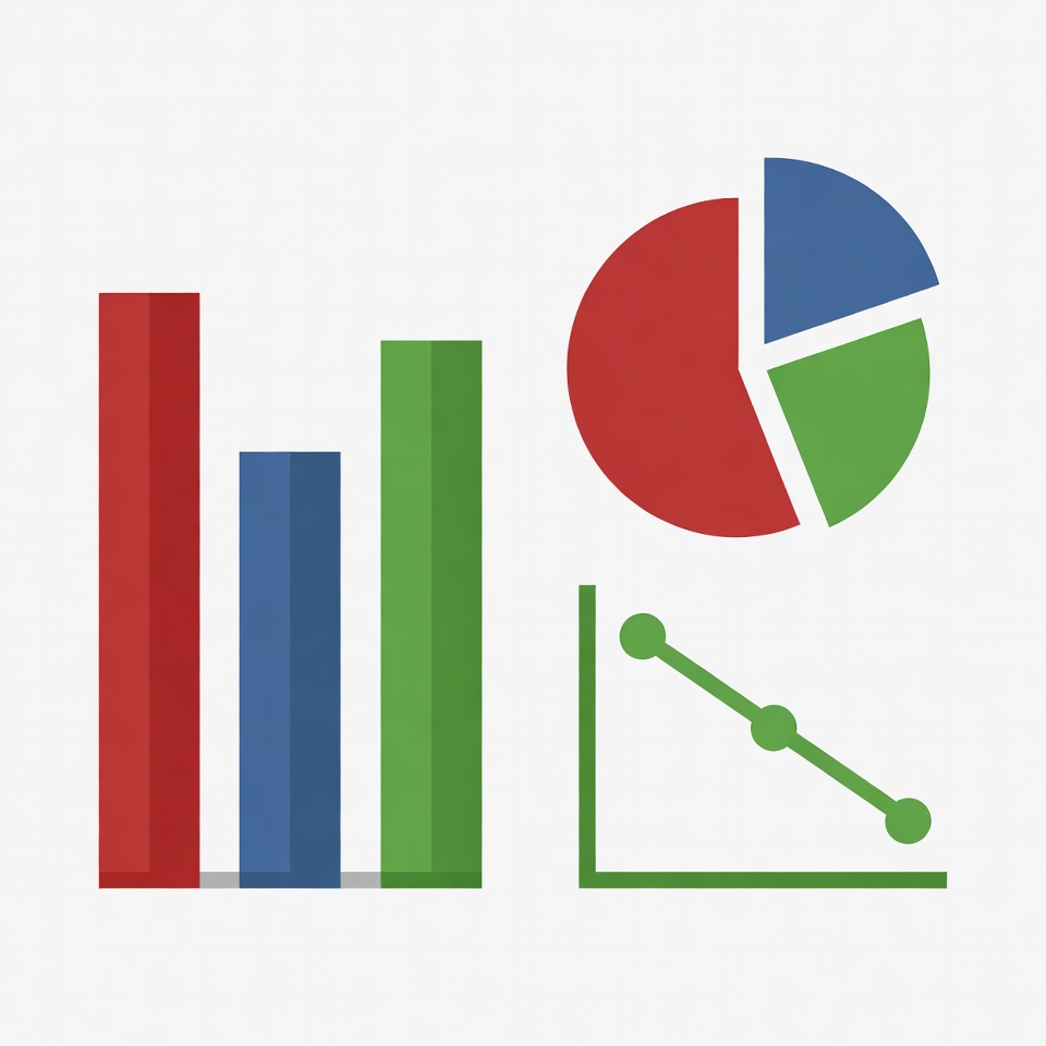 Red Blue Green Bar Chart Pie Graph Red Blue Green Bar Chart Pie Graph