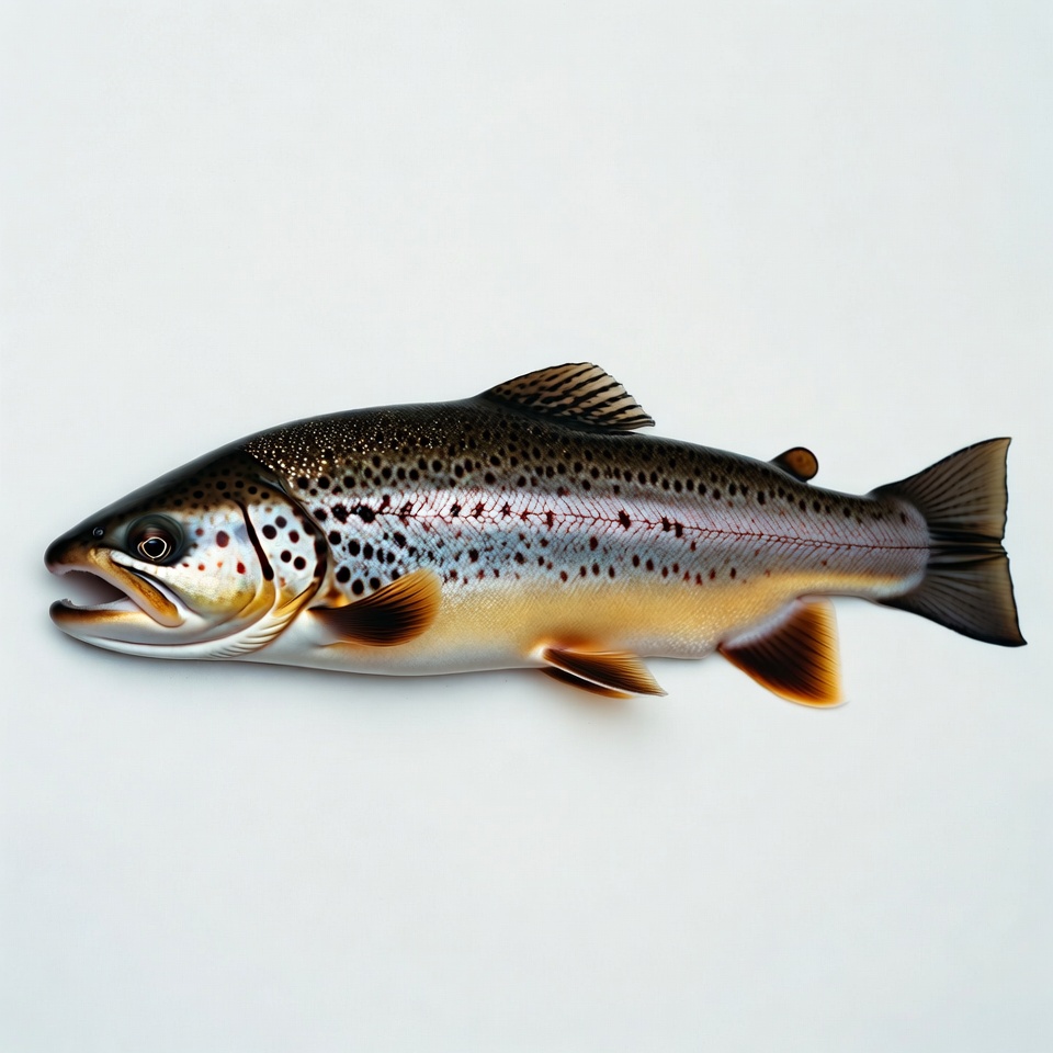 Rainbow Trout on White Background Rainbow Trout on White Background