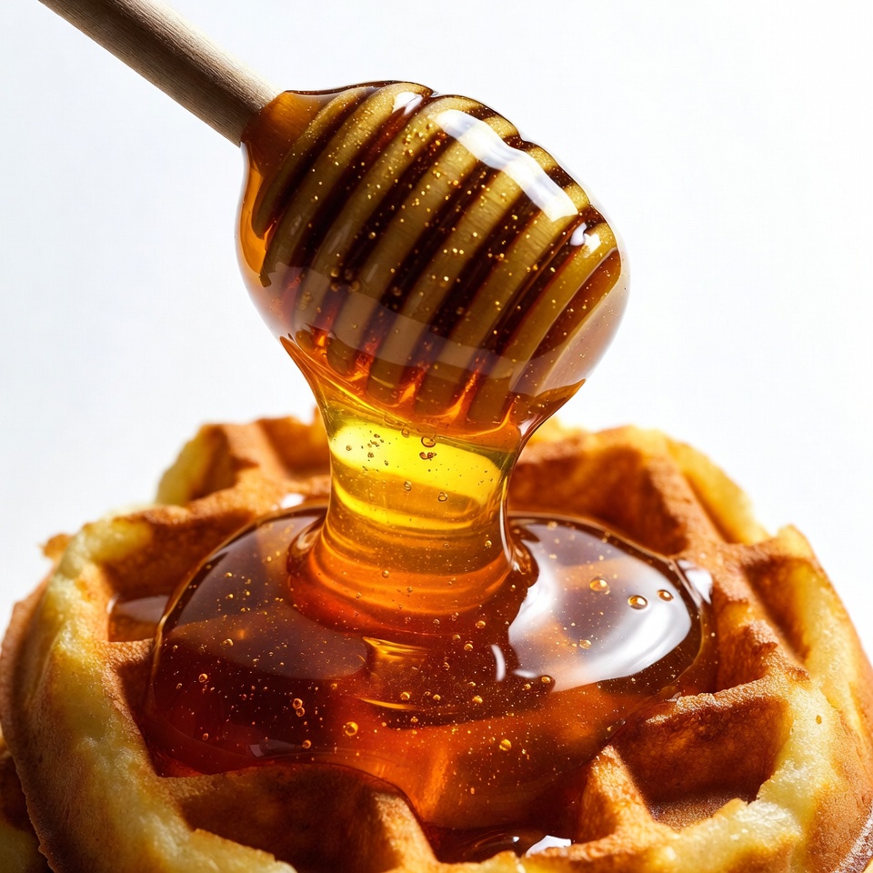 Honey Dripping on Waffle Honey Dripping on Waffle