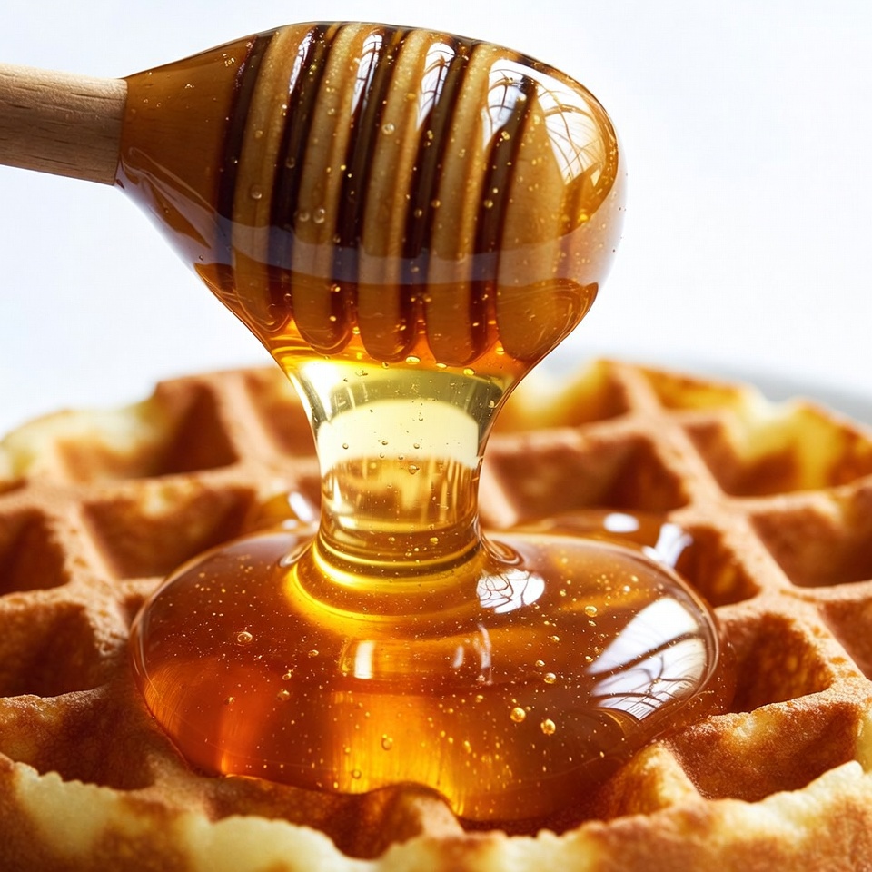 Honey Dripping on Waffle Honey Dripping on Waffle