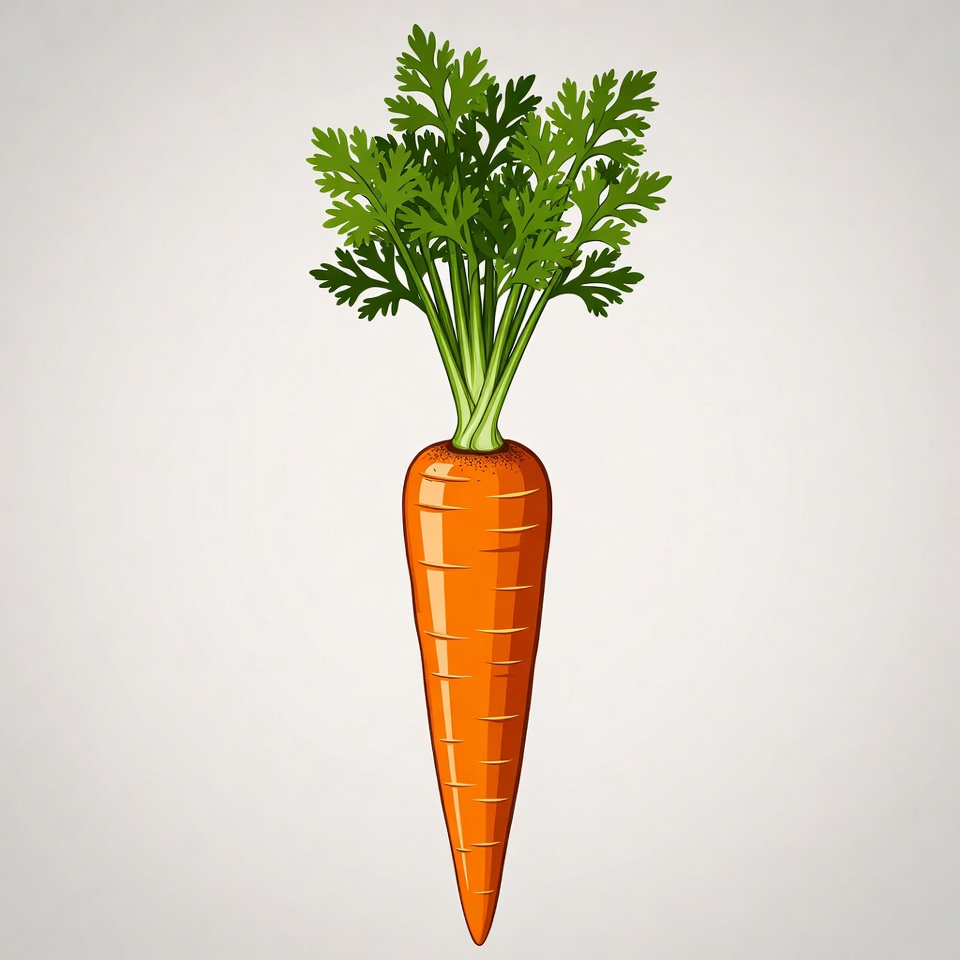 Fresh carrot with green tops Fresh carrot with green tops
