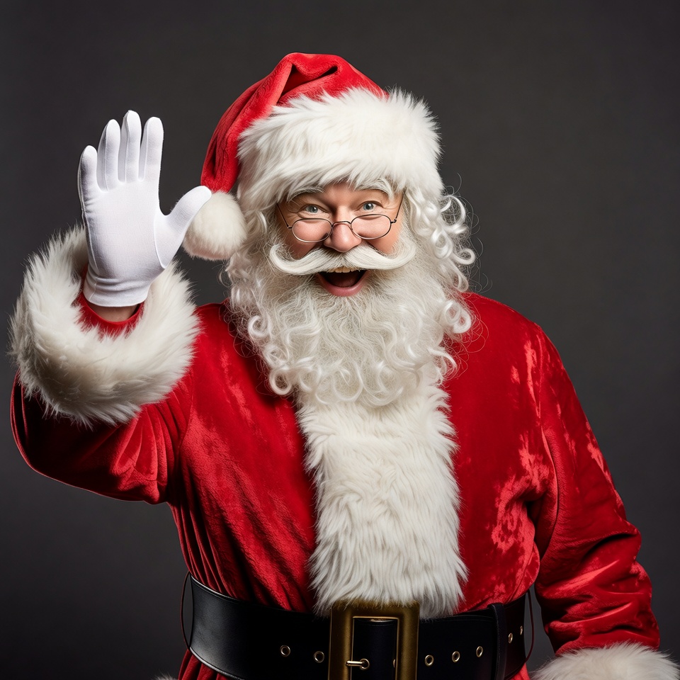 Santa Claus waving hand Santa Claus waving hand