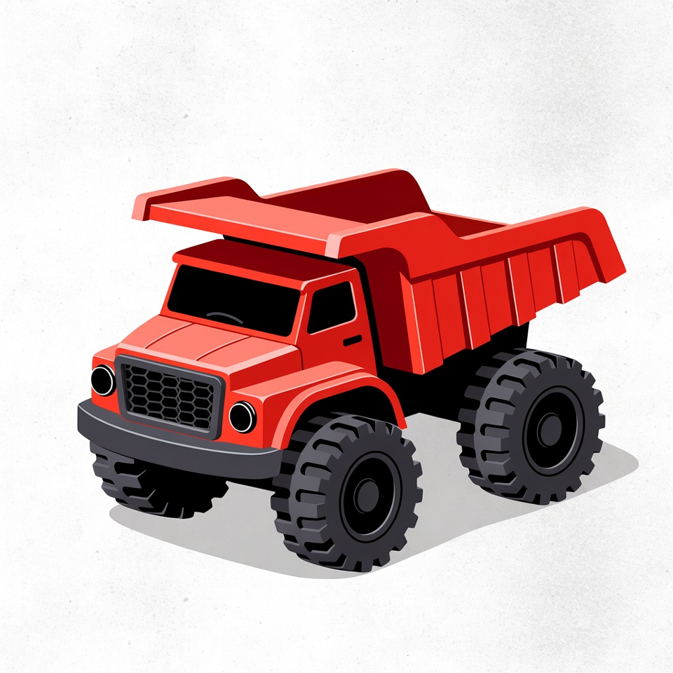 Red Dump Truck Illustration Red Dump Truck Illustration