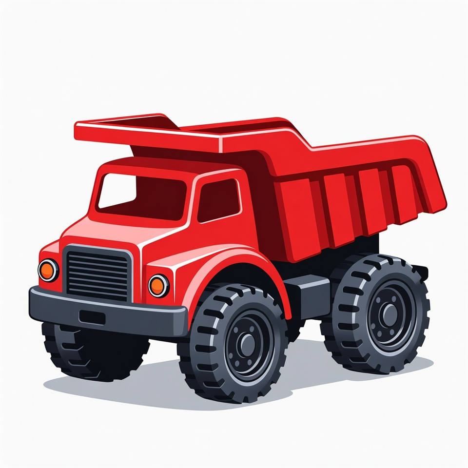 Red Dump Truck Illustration Red Dump Truck Illustration