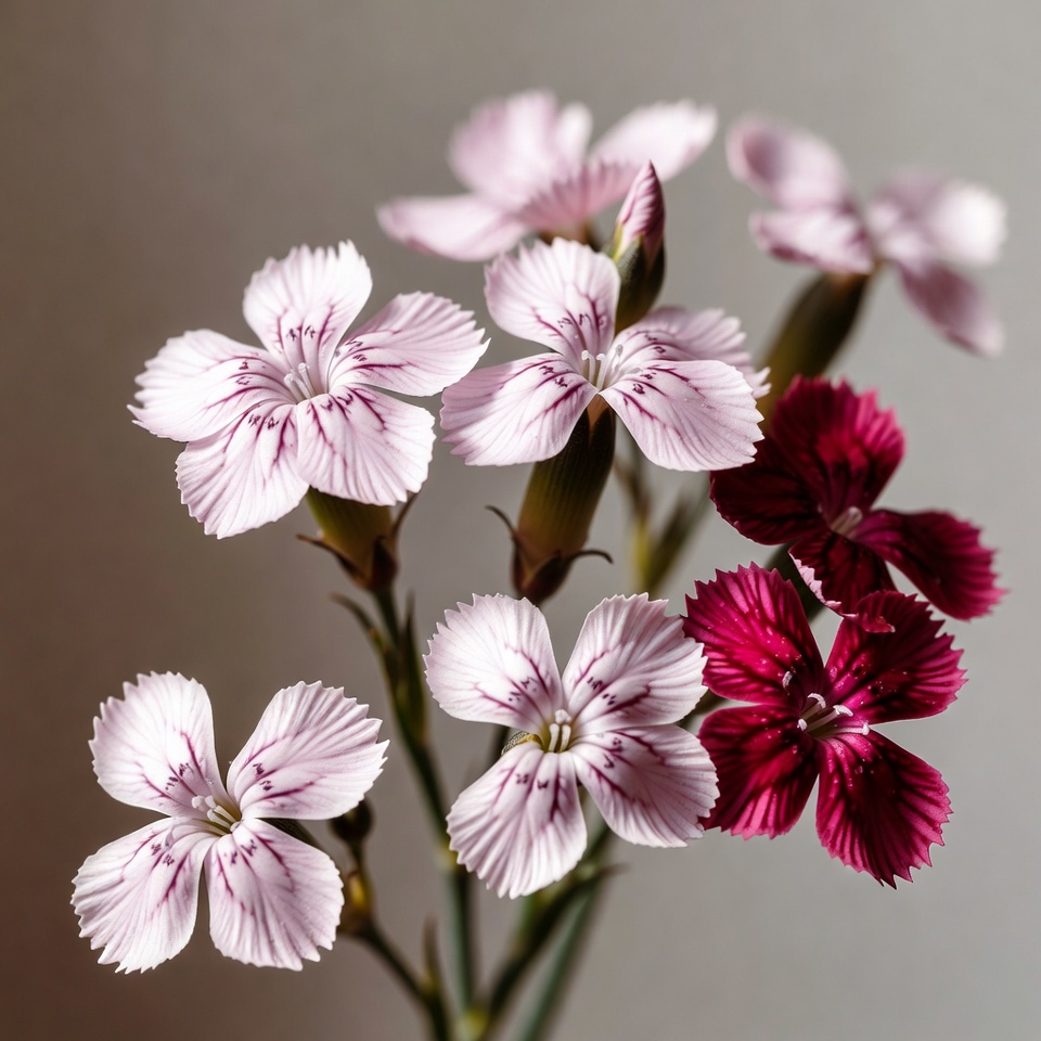 Pink and Red Dianthus Flowers Bouquet Pink and Red Dianthus Flowers Bouquet