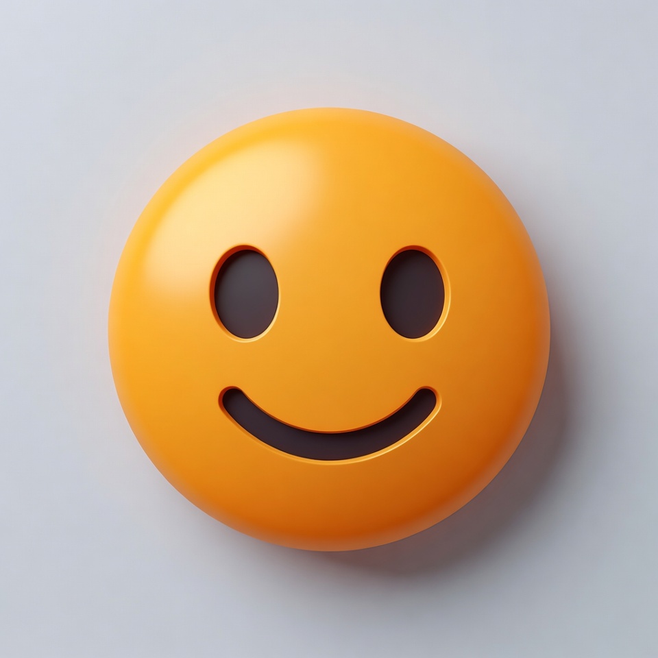 3D Smiling Yellow Emoji 3D Smiling Yellow Emoji
