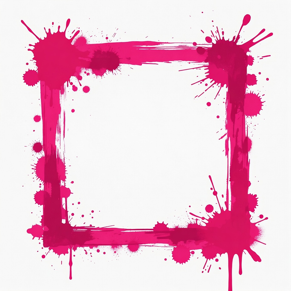 Pink Paint Splatter Frame Pink Paint Splatter Frame