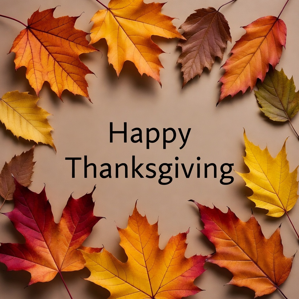 Happy Thanksgiving Autumn Leaves Happy Thanksgiving Autumn Leaves