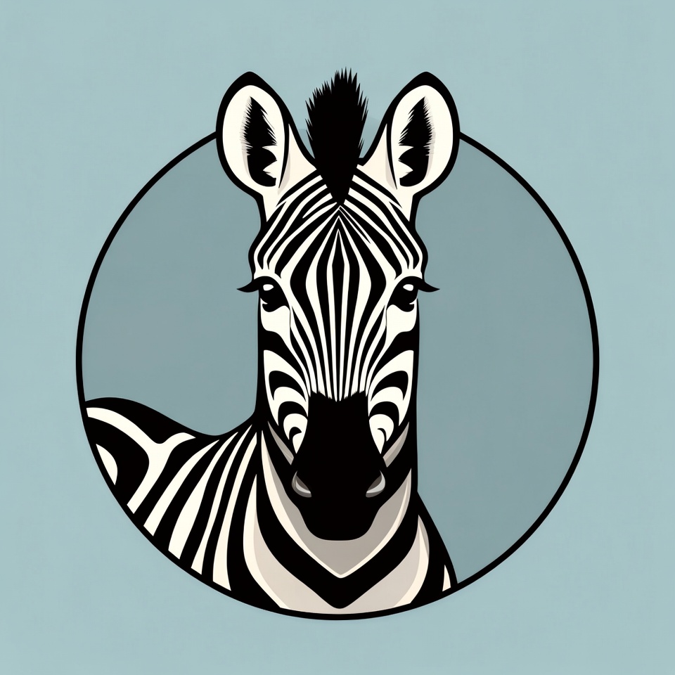 Zebra head illustration Zebra head illustration