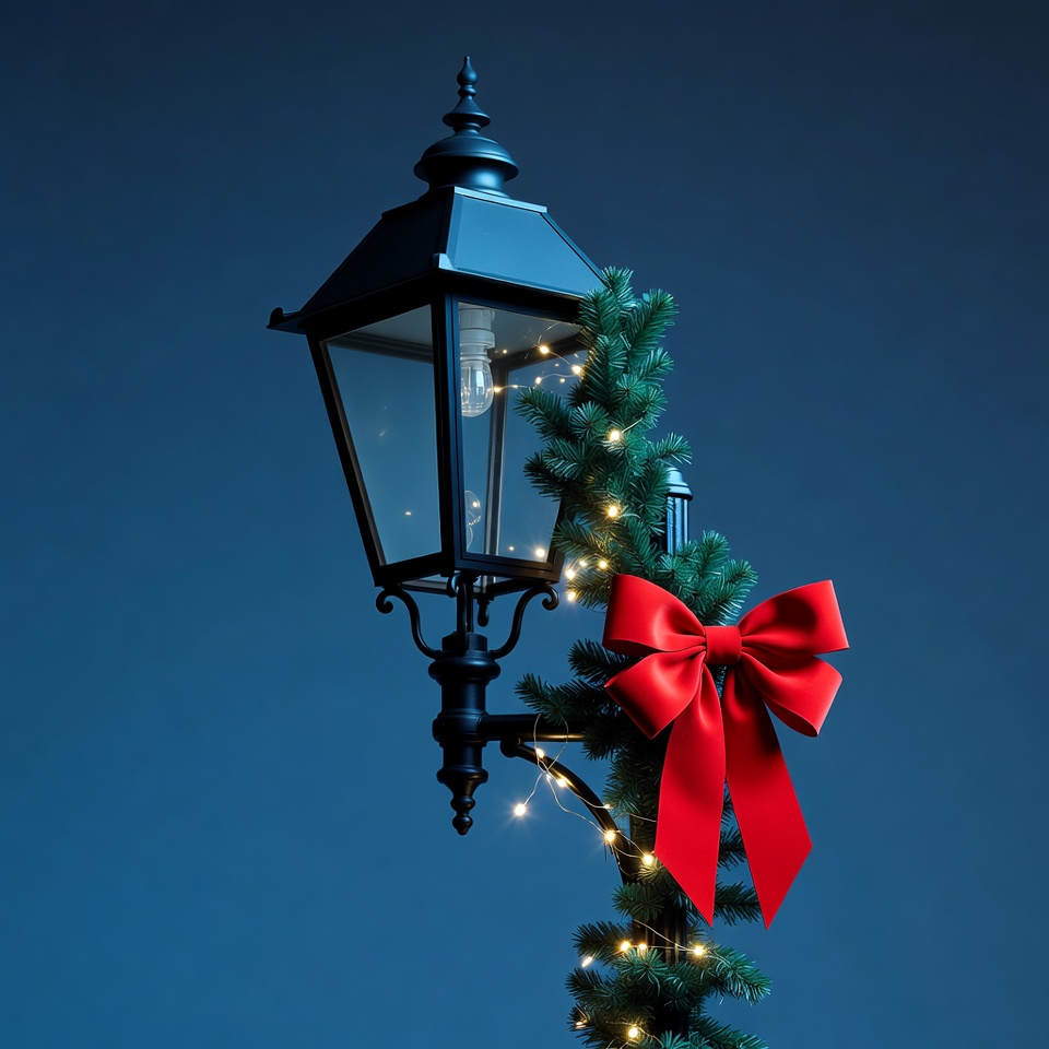 Christmas Street Lamp with Garland Christmas Street Lamp with Garland