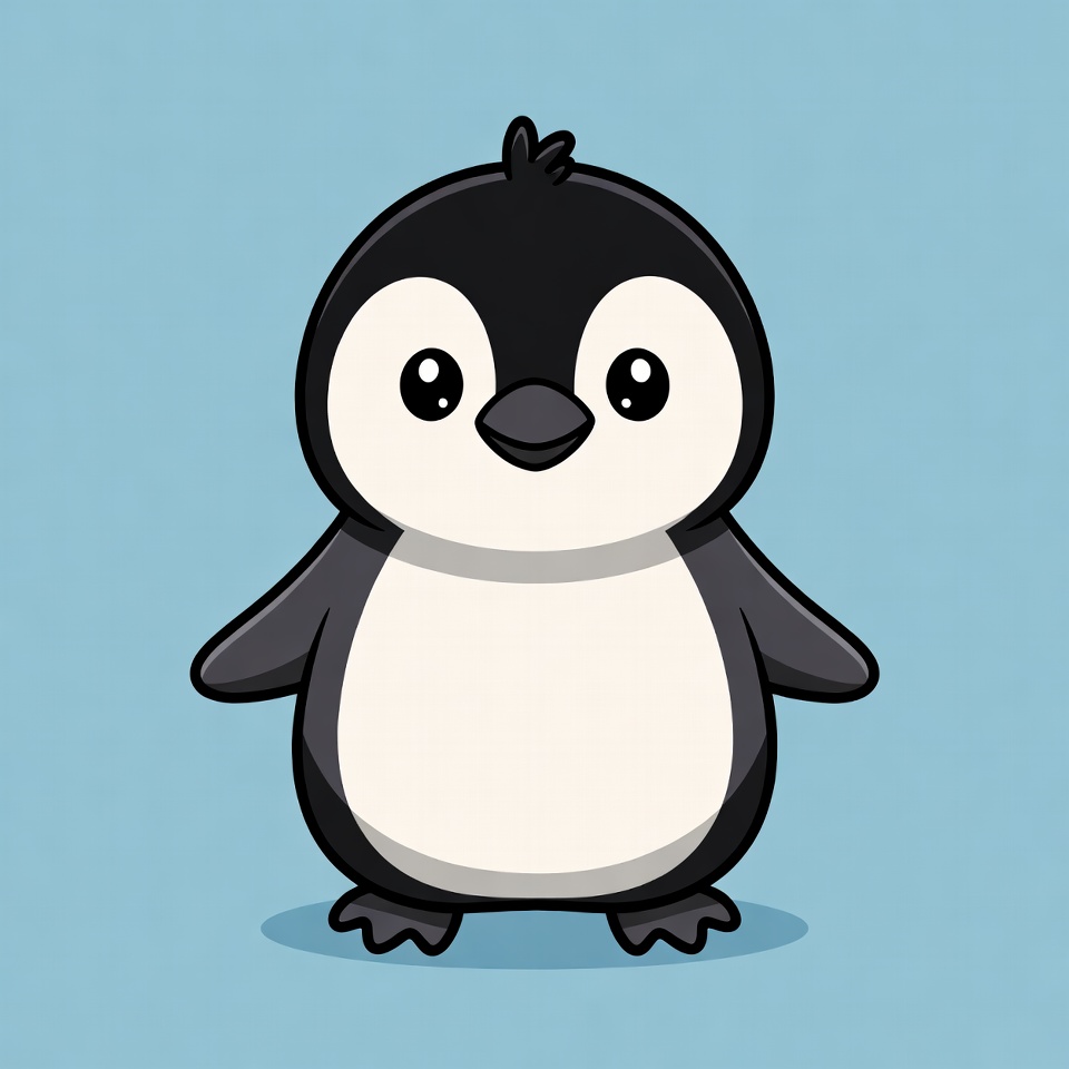 Cute cartoon baby penguin Cute cartoon baby penguin
