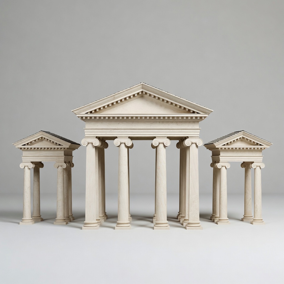 Classical Greek Temple with Columns Classical Greek Temple with Columns