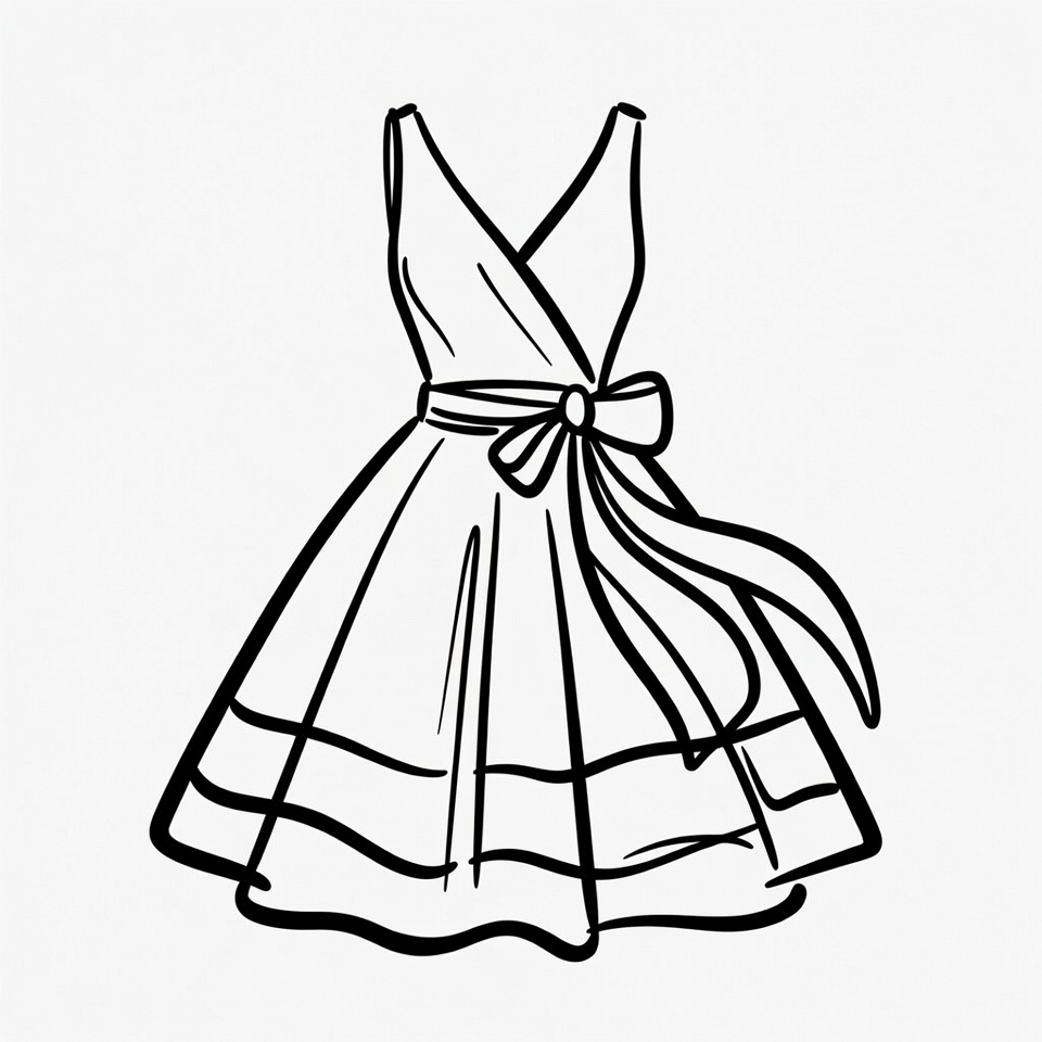 Wrap Dress Illustration Wrap Dress Illustration