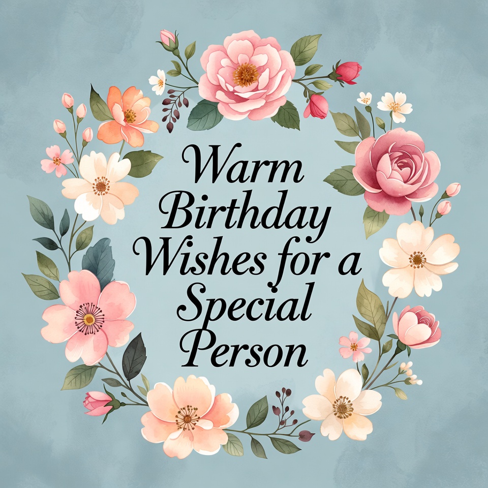 Floral Birthday Wishes Illustration Floral Birthday Wishes Illustration