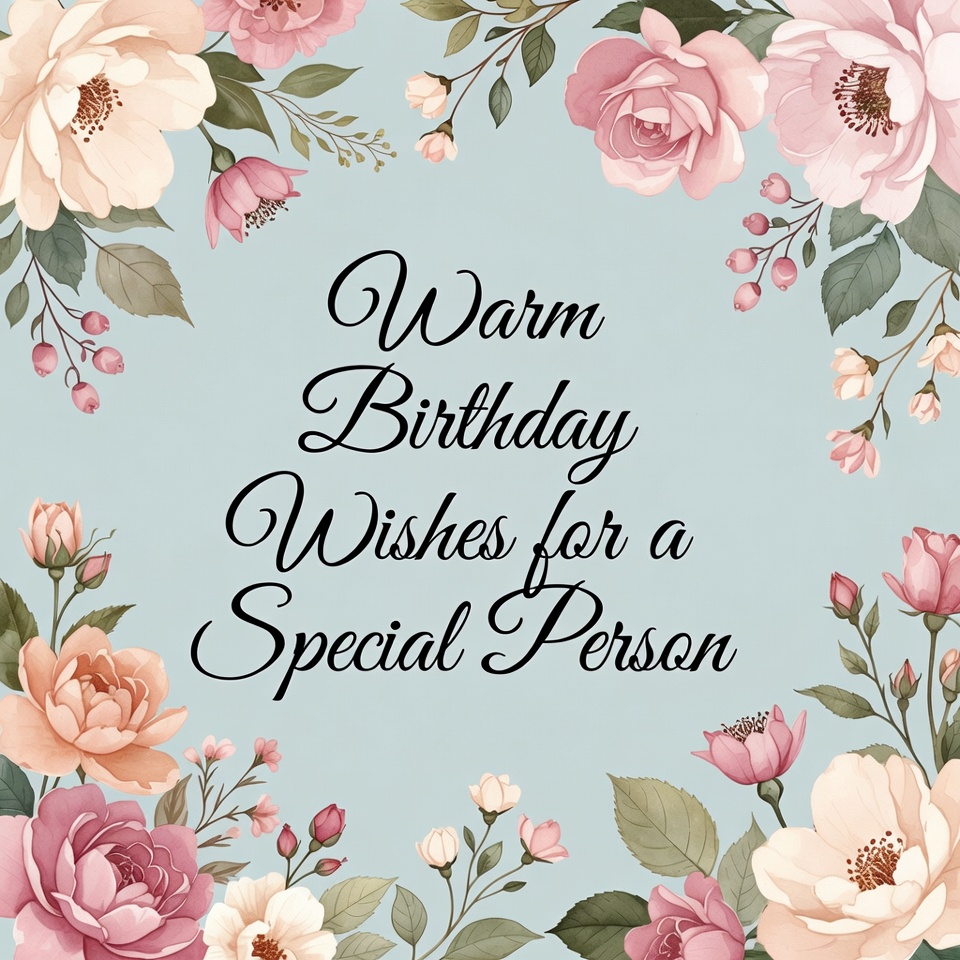 Warm Birthday Wishes Floral Card Warm Birthday Wishes Floral Card