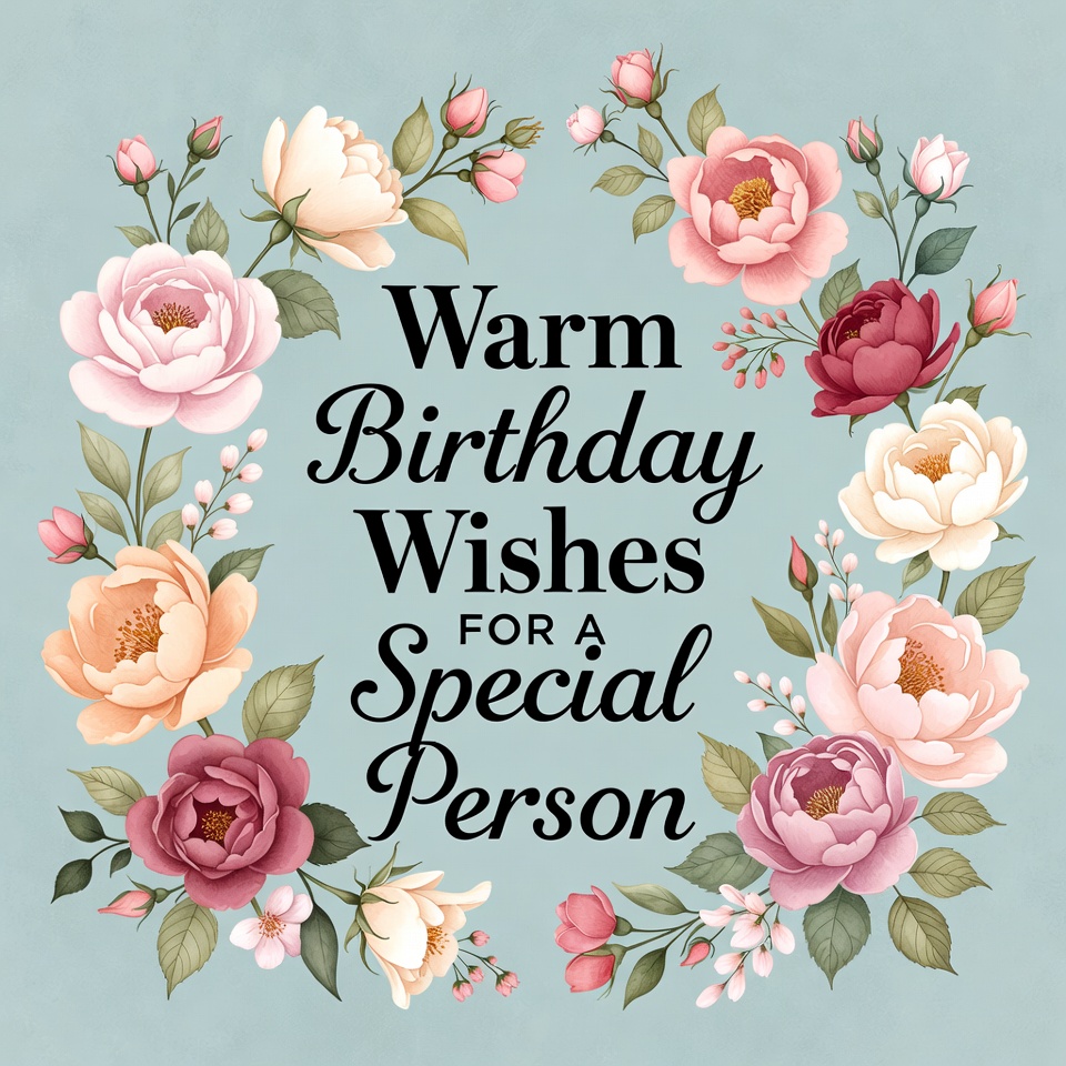 Warm Birthday Wishes Floral Card Warm Birthday Wishes Floral Card