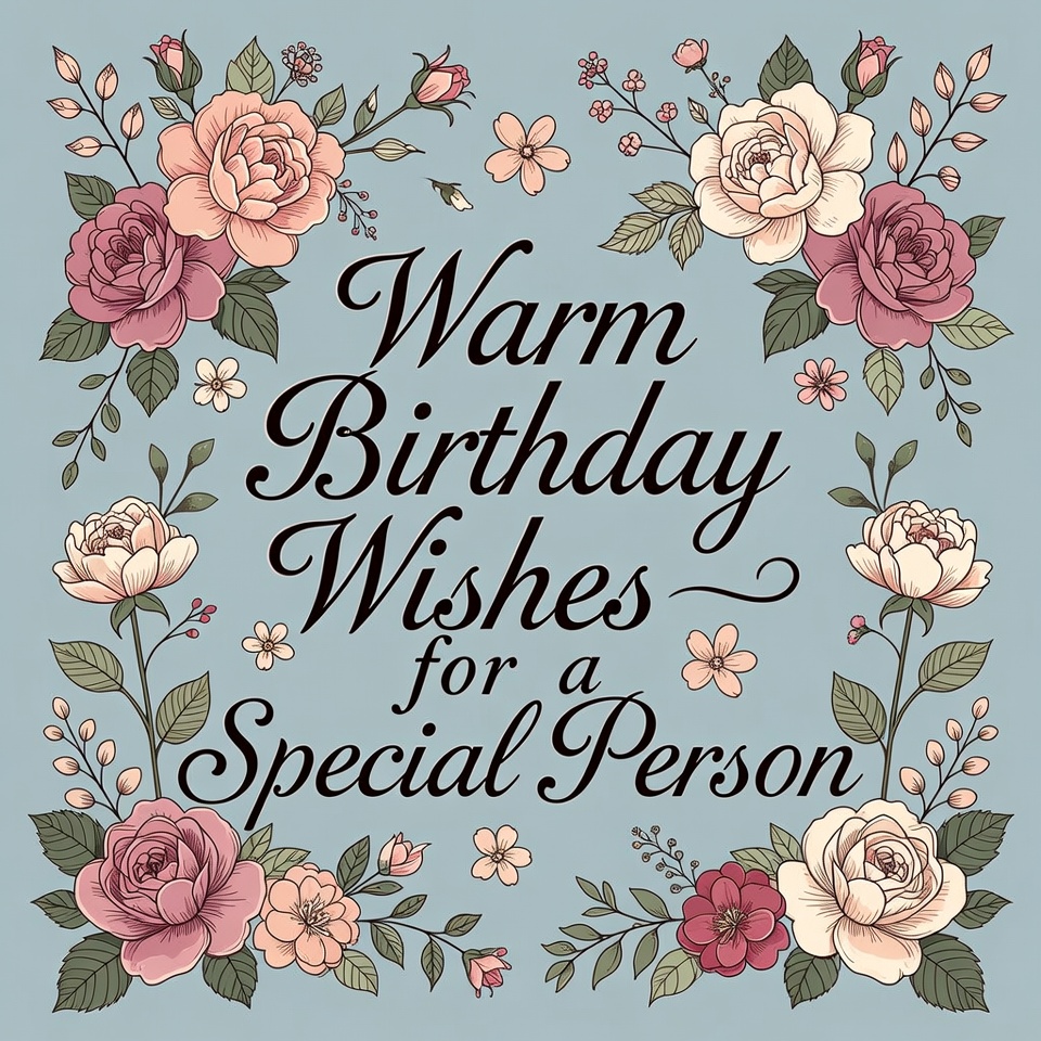 Warm Birthday Wishes Illustration Warm Birthday Wishes Illustration