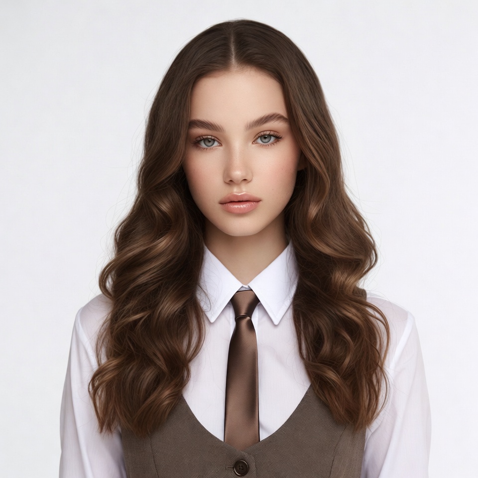 Young woman in school uniform Young woman in school uniform