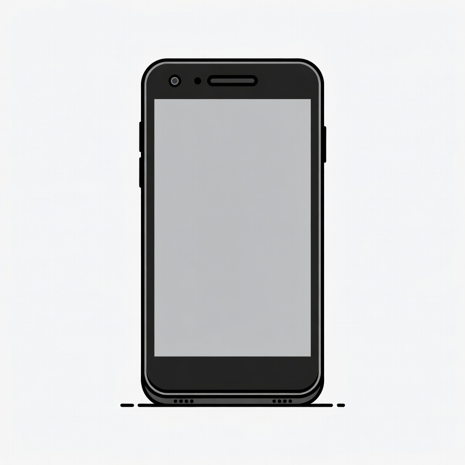 Black Smartphone Icon Black Smartphone Icon