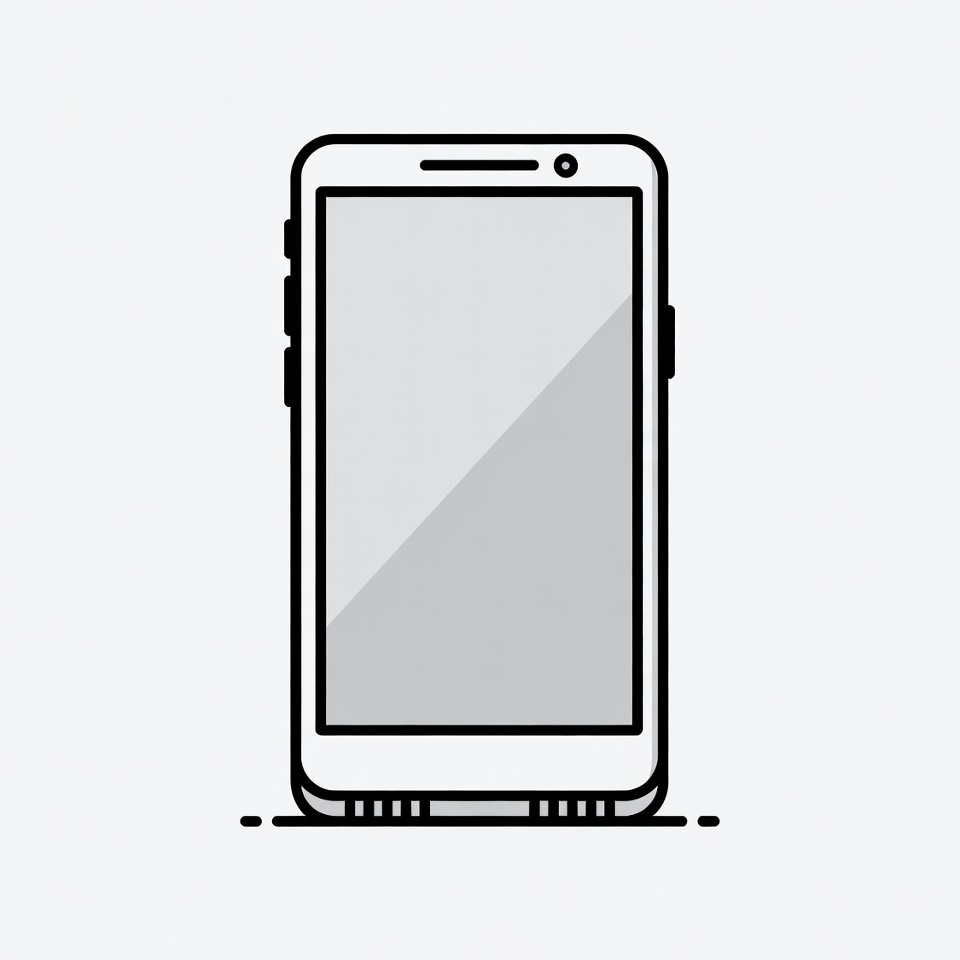 Line Art Smartphone Icon Line Art Smartphone Icon