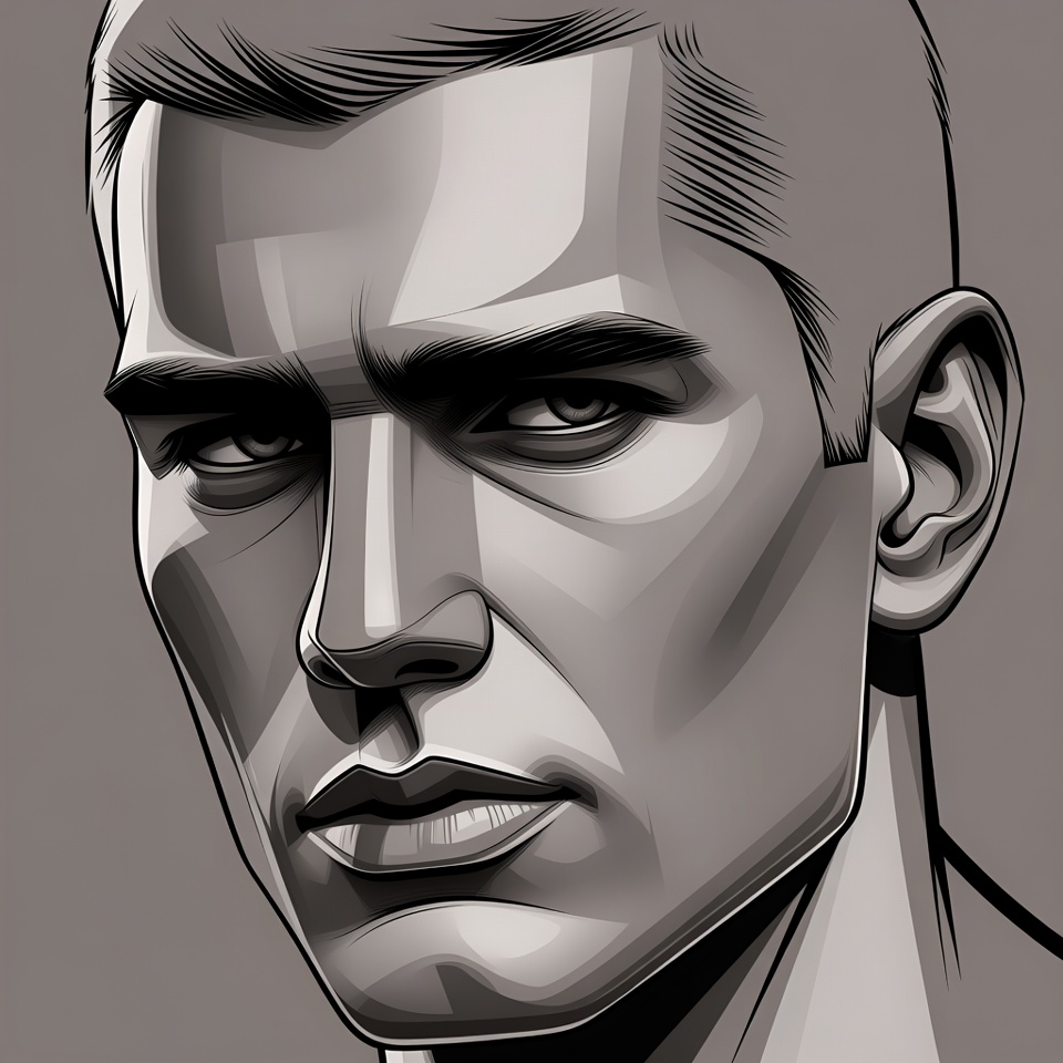 Intense close-up man portrait Intense close-up man portrait