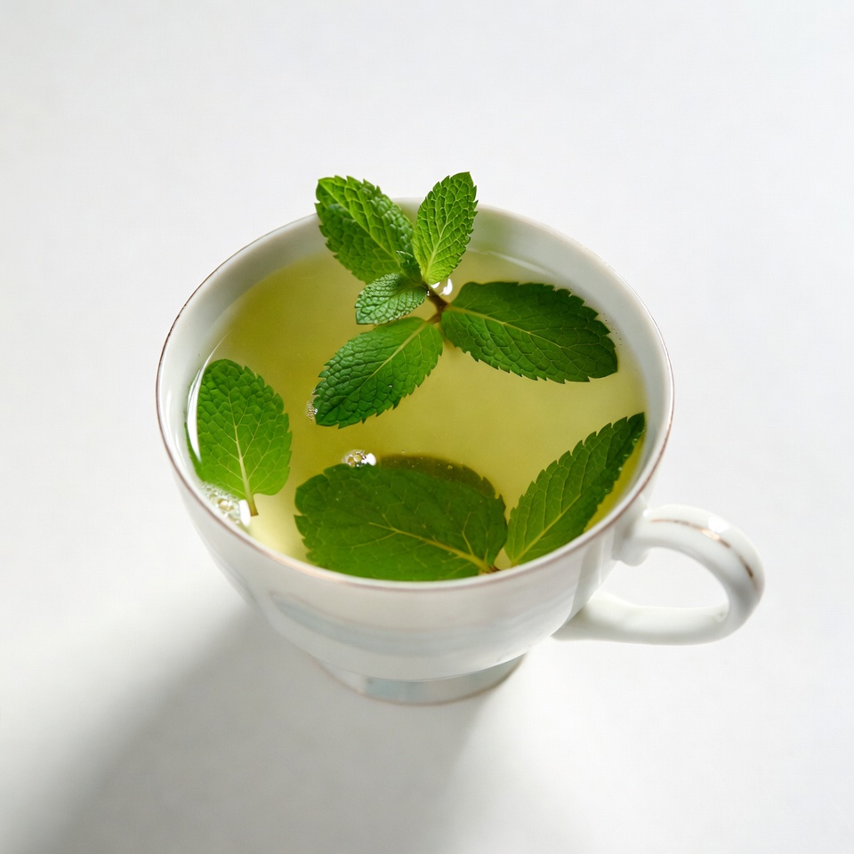 Mint Tea in White Cup Mint Tea in White Cup