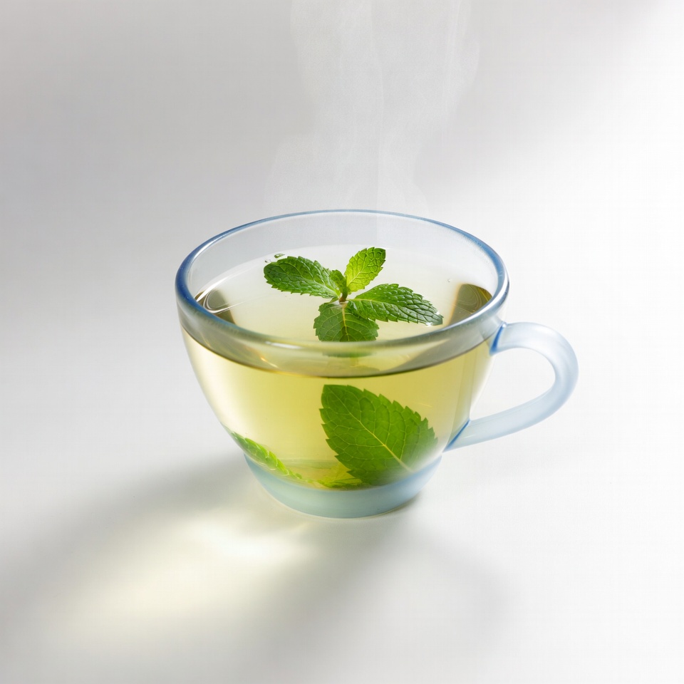 Mint Tea in Glass Cup Mint Tea in Glass Cup