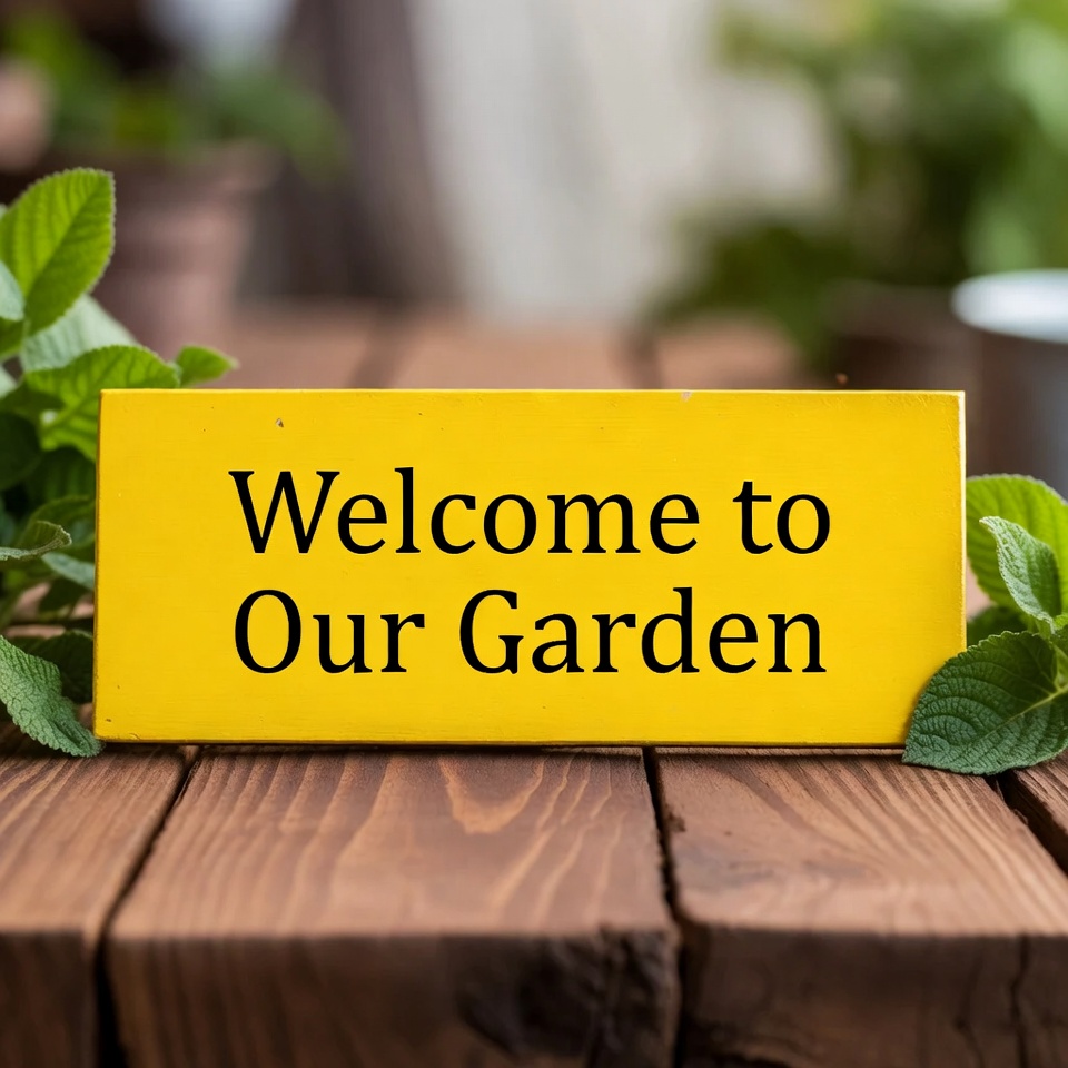 Welcome to Our Garden sign Welcome to Our Garden sign