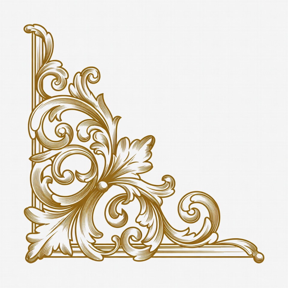 Gold Ornate Corner Design Gold Ornate Corner Design