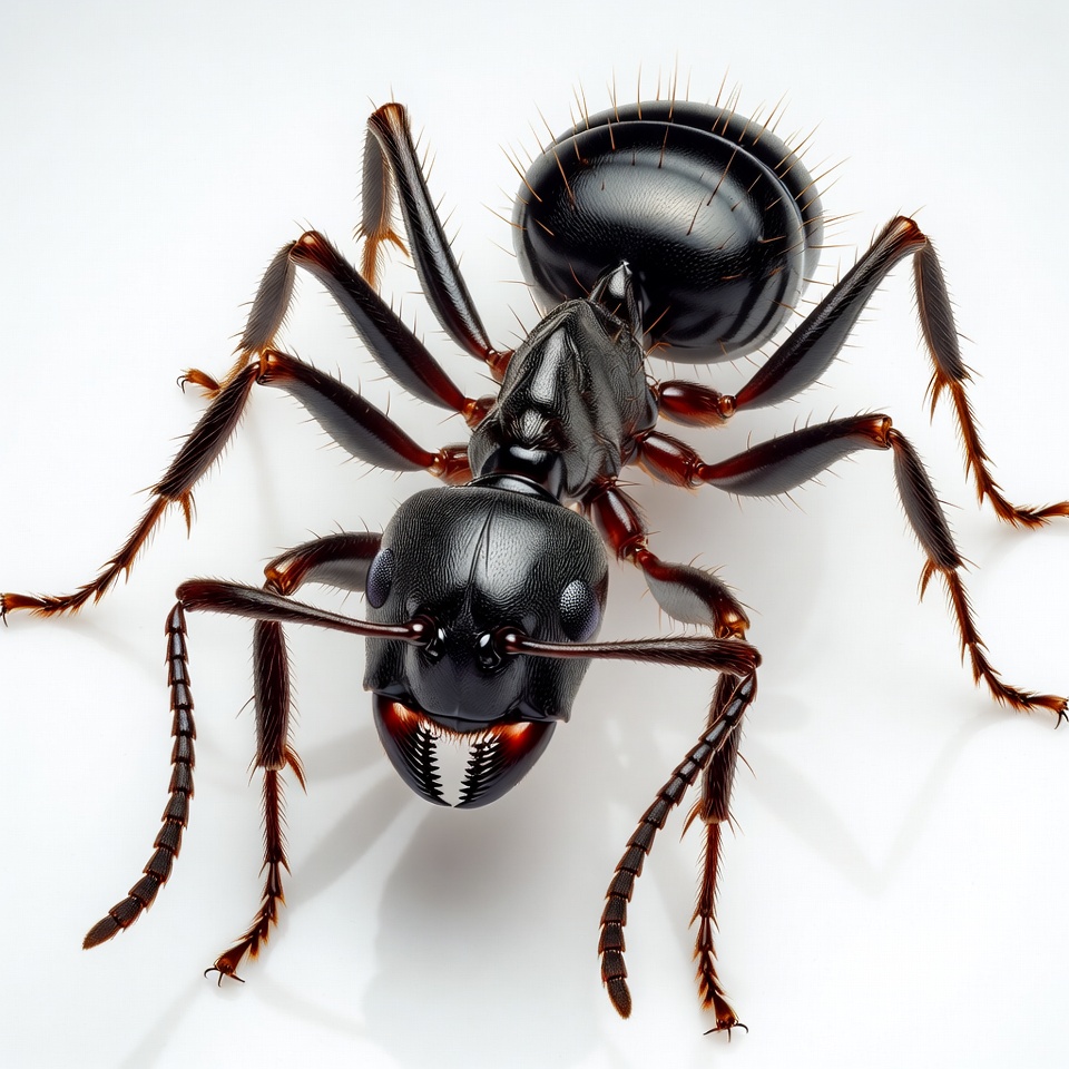 Black Ant on White Background Black Ant on White Background